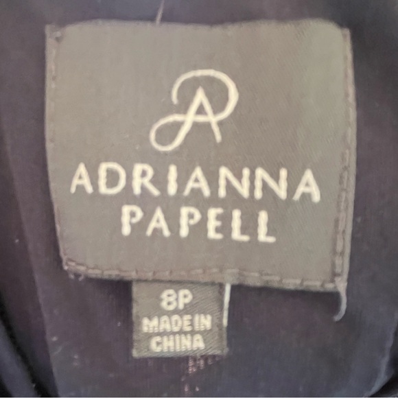 Adrianna Papell Women’s Size 8P 8 Petite Navy Blue Lace Sleeveless Sheath Dress - Picture 9 of 9